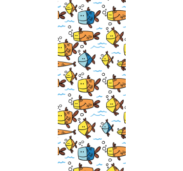 Akvatisk tegneserie moro tapet fisk - Tenstickers