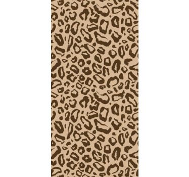 Beige kattemønster leopard tapet - Tenstickers
