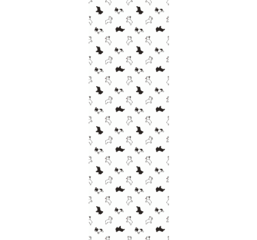 Svart -hvitt design av hunder barne tapet - Tenstickers