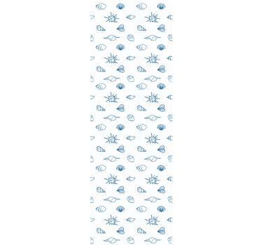 Nautisk skissemotiv tapet fisk - Tenstickers