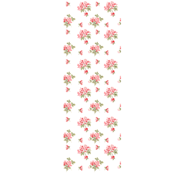 Minimalistisk shabby chic mønster blomster tapet - Tenstickers