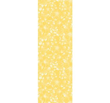 Gul floral grandmillenial stil blomster tapet - Tenstickers