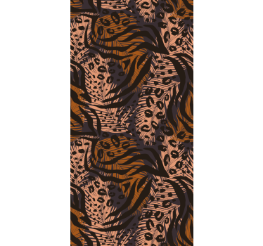 Tropisk dyremønster leopard tapet - Tenstickers