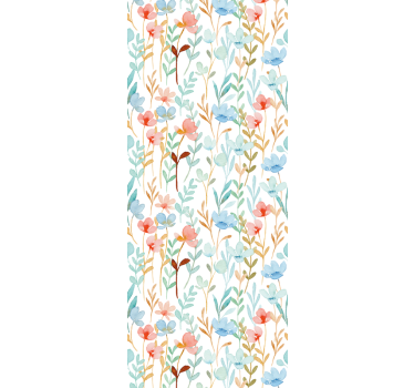 Blomsteravtrykk 'hydenyear' blomster tapet - Tenstickers