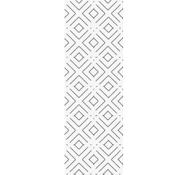 Geometrisk diamantstil tapet inngang - Tenstickers
