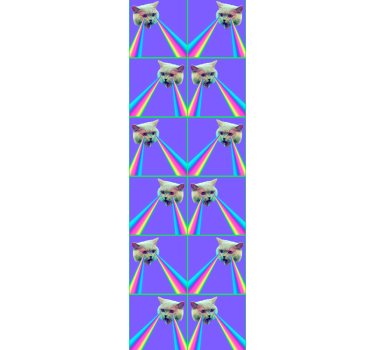 Vaporwave laser katt tapet - Tenstickers