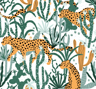 Leoparden i jungelen tapet - Tenstickers