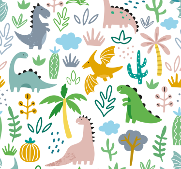 Scandinavisk jurassisk tapet - Tenstickers