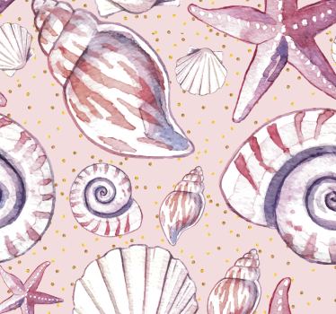 Sommerfugl skjell motiv tapet fisk - Tenstickers