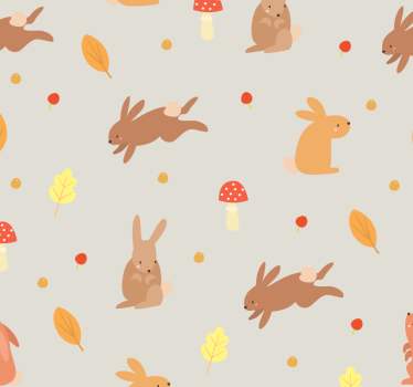 Bunny mønster motiv tapet dyr - Tenstickers