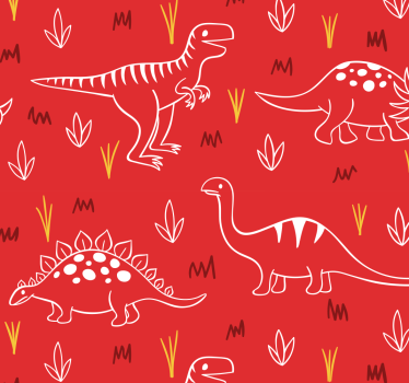 Dinosaurillustrasjon dinosaur tapet - Tenstickers