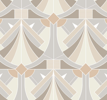 Art deco geometrisk design tapet inngang - Tenstickers