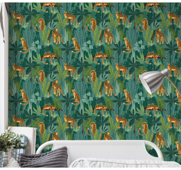 3 leopard i jungelen jungel tapet - Tenstickers