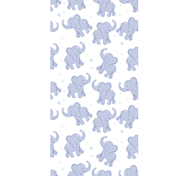 Barn tapet liten elefant og bubles - Tenstickers
