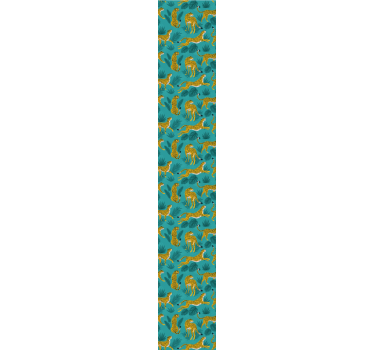 Turkis mønster leopard tapet - Tenstickers