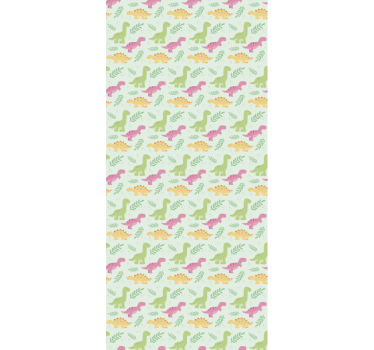 Pastell dinosaurmønster dinosaur tapet - Tenstickers