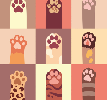 Potemønsterarray hund tapet - Tenstickers