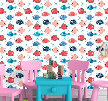 Akvatisk lekenhet tapet fisk - Tenstickers