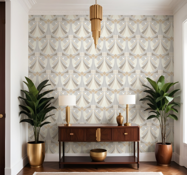 Art deco geometrisk design tapet inngang - Tenstickers