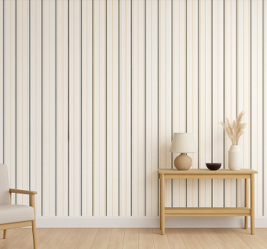 Beige vertikale striper tapet kjøkken - Tenstickers