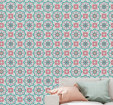 "bestemor chic" stil blomster tapet - Tenstickers