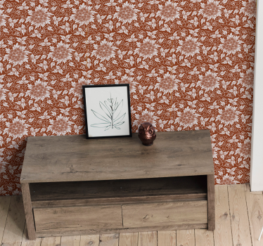 Blomstrete paisley fliser gang tapet - Tenstickers
