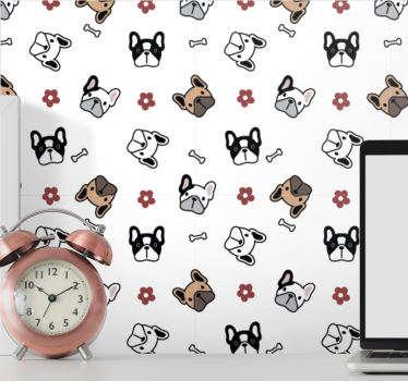 Canine doodle ensemble hund tapet - Tenstickers