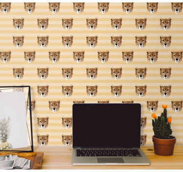 Cheetah stripemønster tapet dyr - Tenstickers