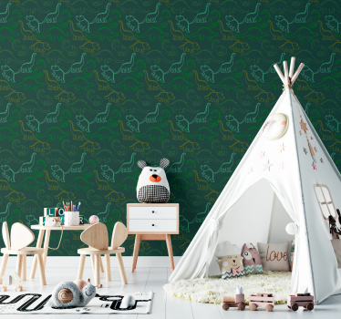 Dinosaur doodles dinosaur tapet - Tenstickers