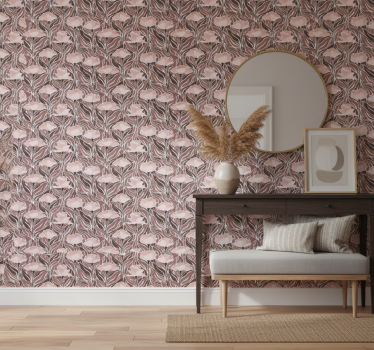 Elegant beige mønster tapet korridor - Tenstickers