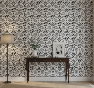 Elegant blomsterdesign tapet korridor - Tenstickers