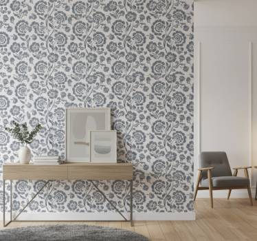 Elegant grå mønstre tapet korridor - Tenstickers