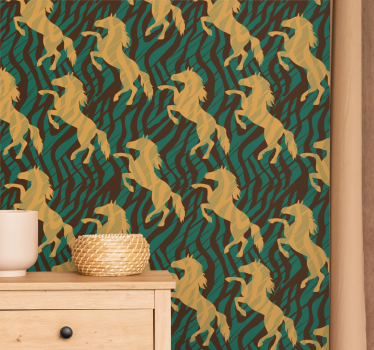 Elegant galoppmotiv hestetapet - Tenstickers