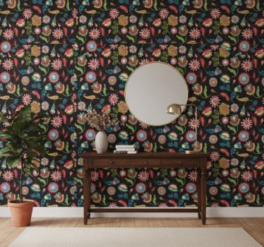 Elegante botaniske motiver tapet korridor - Tenstickers