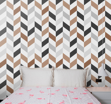 Fargerike blokker geometriske trekant tapet - Tenstickers