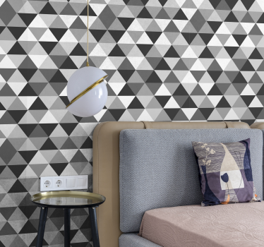 Grå trekanter geometrisk tapet - Tenstickers
