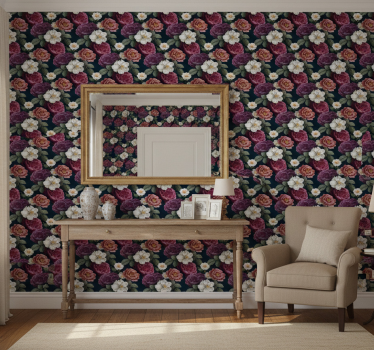 Graceful bloom komposisjon tapet korridor - Tenstickers