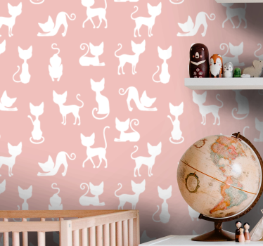 Katte silhuett katt tapet - Tenstickers