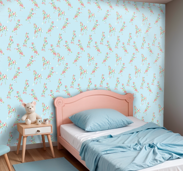 Lappeteppe blomsterdesign hestetapet - Tenstickers