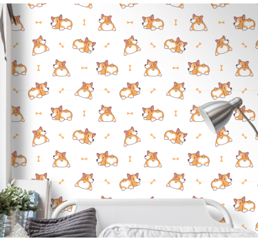 Lekne corgis hund tapet - Tenstickers