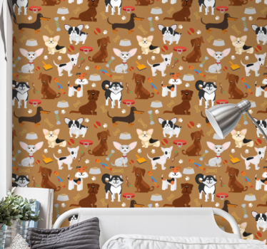 Lekne valper hund tapet - Tenstickers
