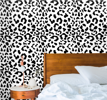 Leopard enkelt dyreprint soverom tapet - Tenstickers