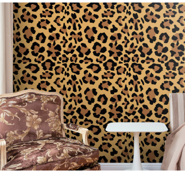 Leopardflekkmønster leopard tapet - Tenstickers