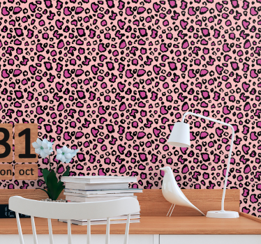 Leopardprint interiør leopard tapet - Tenstickers