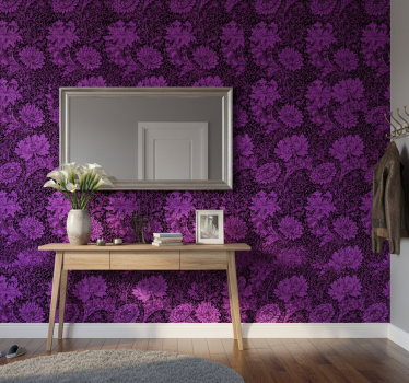 Lilla botanisk motiv tapet korridor - Tenstickers