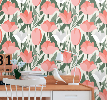 Mange forskjellige blomster blomster tapet - Tenstickers