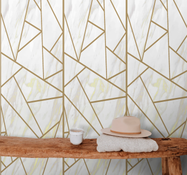Marmor geometrisk mosaikk marmor tapet - Tenstickers