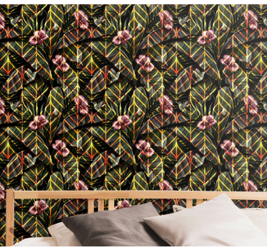 Moderne geometrisk mønster med fugler moderne tapet - Tenstickers