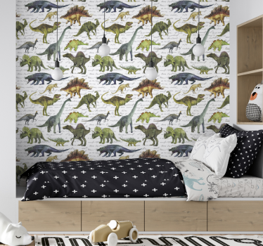 Realistiske dinosaurer barn tapet - Tenstickers