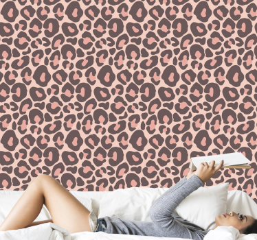 Rosa leopard print kult dyr tapet - Tenstickers